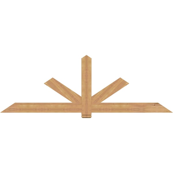 Ekena Millwork Kennewick Timber Gable Bracket, Western Red Cedar, 96"W x 32"H x 1 1/2"D x 5 1/2"F, 8/12 Pitch GBW096X32X0206KEN00SWR - main